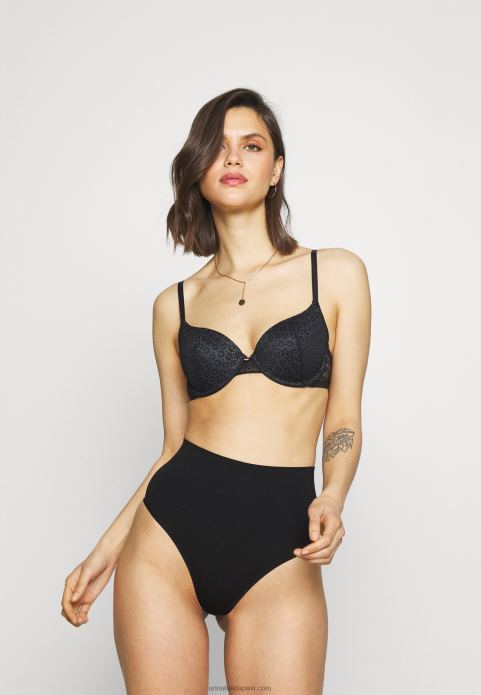 sievietes 2pp melni stringi ar augstu vidukli 2LHT1012 Anna Field