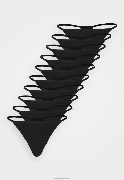 sievietes cody 10pp kokvilnas stringa melna 2LHT986 Anna Field