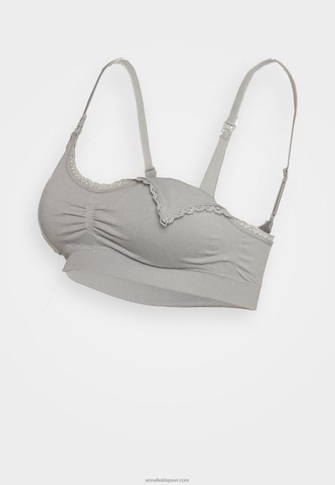 sievietes grūtnieču bezšuvju krūšturis, 2 iepakojumi, krūtis pelēks/melns 2LHT952 Anna Field