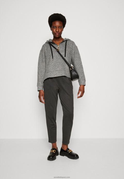 sievietes bikses raibas tumši pelēkas 2LHT634 Anna Field