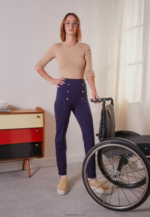 sievietes bikses tumši zilas 2LHT643 Anna Field