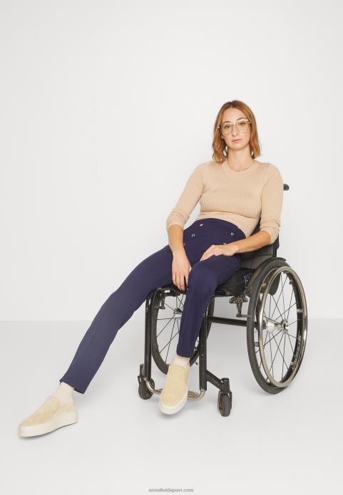 sievietes bikses tumši zilas 2LHT643 Anna Field