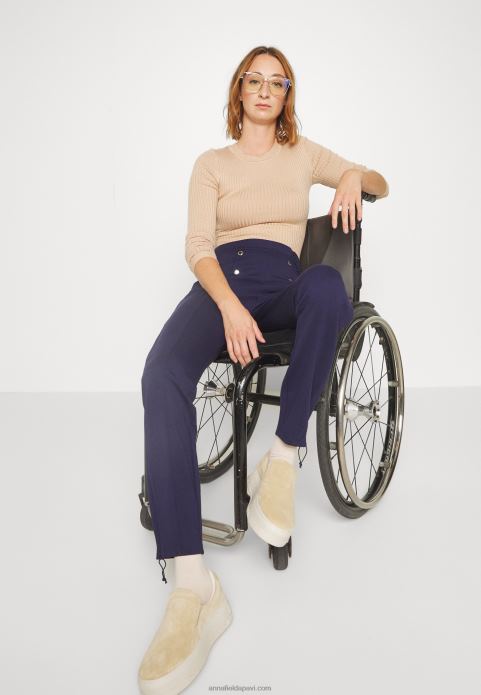 sievietes bikses tumši zilas 2LHT643 Anna Field