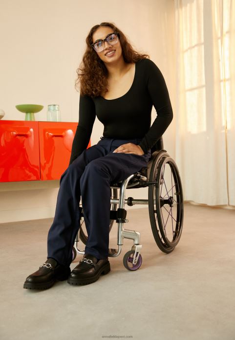 sievietes bikses tumši zilas 2LHT647 Anna Field