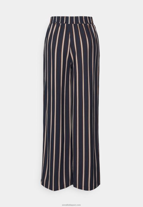 sievietes bikses tumši zilas/brūnas/baltas 2LHT636 Anna Field