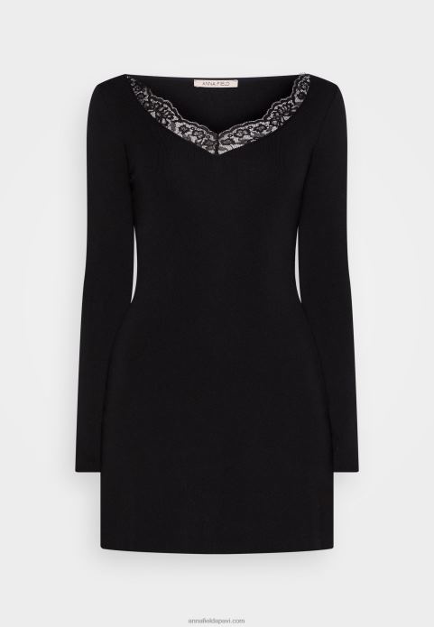 sievietes džemperkleita melna 2LHT236 Anna Field