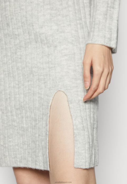 sievietes džemperkleita raiba gaiši pelēka 2LHT213 Anna Field