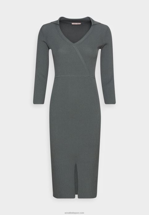 sievietes džemperkleita zaļa 2LHT233 Anna Field