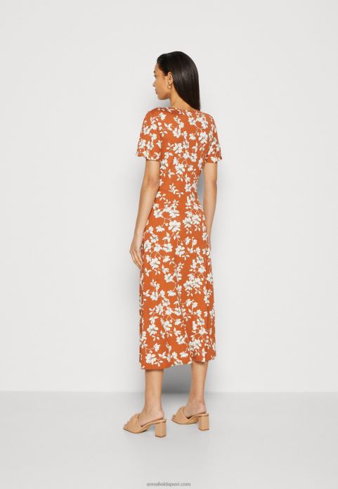 sievietes džersija kleita brūna/balta 2LHT185 Anna Field