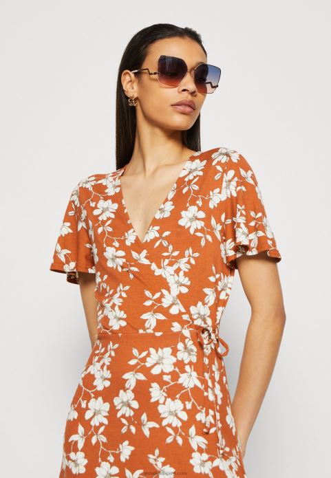 sievietes džersija kleita brūna/balta 2LHT185 Anna Field