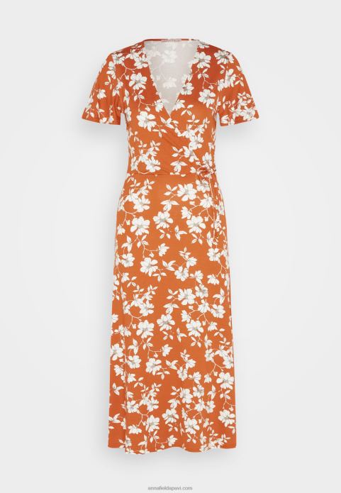 sievietes džersija kleita brūna/balta 2LHT185 Anna Field