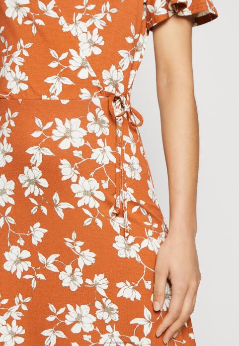 sievietes džersija kleita brūna/balta 2LHT185 Anna Field