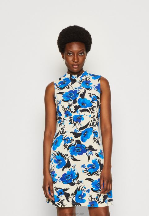 sievietes džersija kleita gandrīz balta/zila 2LHT166 Anna Field