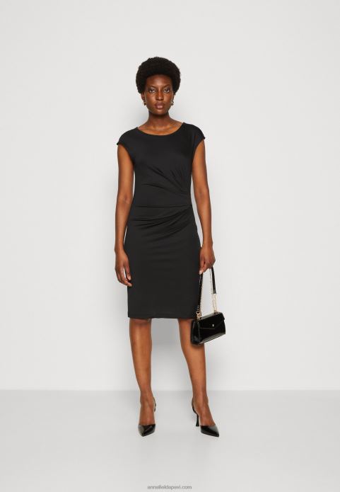 sievietes džersija kleita melna 2LHT136 Anna Field