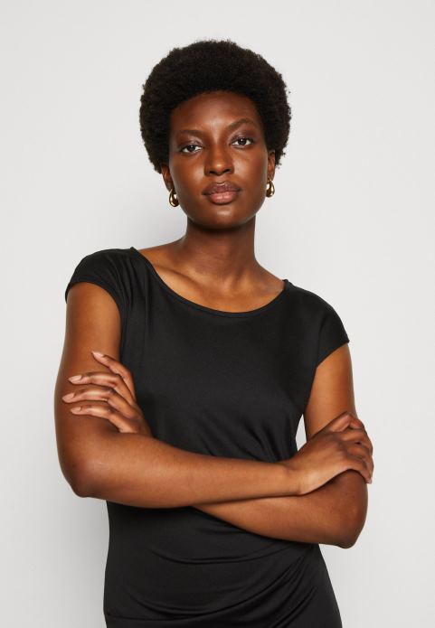 sievietes džersija kleita melna 2LHT136 Anna Field