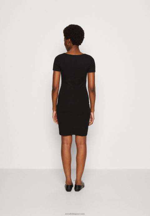 sievietes džersija kleita melna 2LHT137 Anna Field