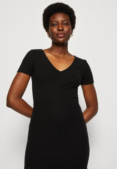 sievietes džersija kleita melna 2LHT137 Anna Field