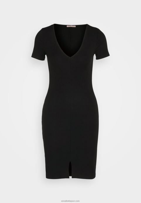 sievietes džersija kleita melna 2LHT137 Anna Field