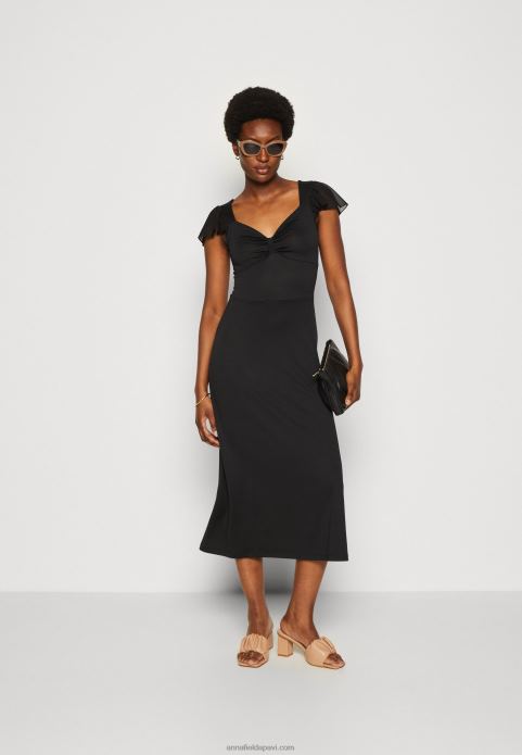 sievietes džersija kleita melna 2LHT160 Anna Field