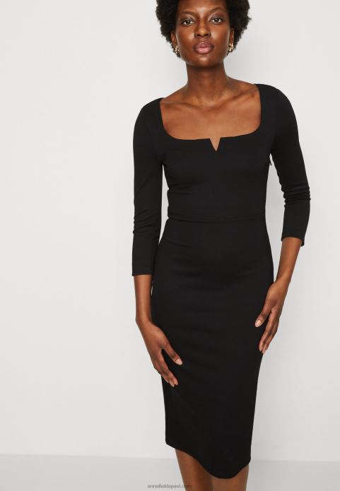 sievietes džersija kleita melna 2LHT178 Anna Field