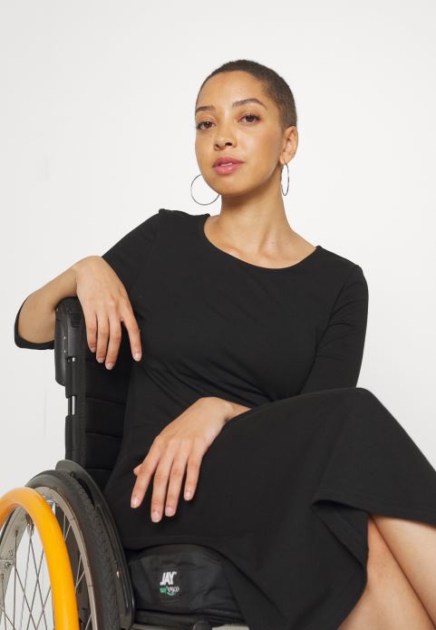 sievietes džersija kleita melna 2LHT181 Anna Field