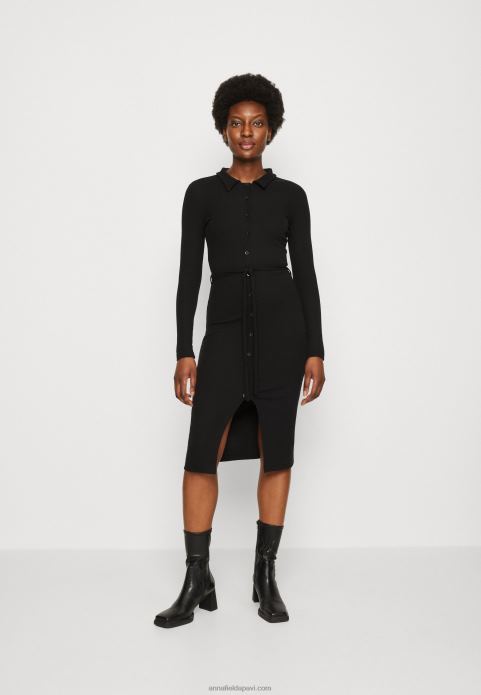 sievietes džersija kleita melna 2LHT183 Anna Field