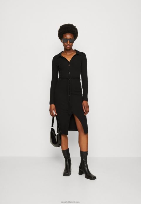 sievietes džersija kleita melna 2LHT183 Anna Field