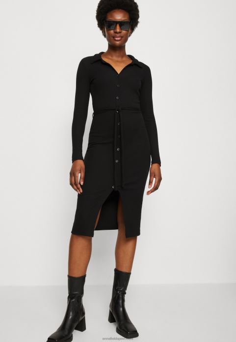 sievietes džersija kleita melna 2LHT183 Anna Field