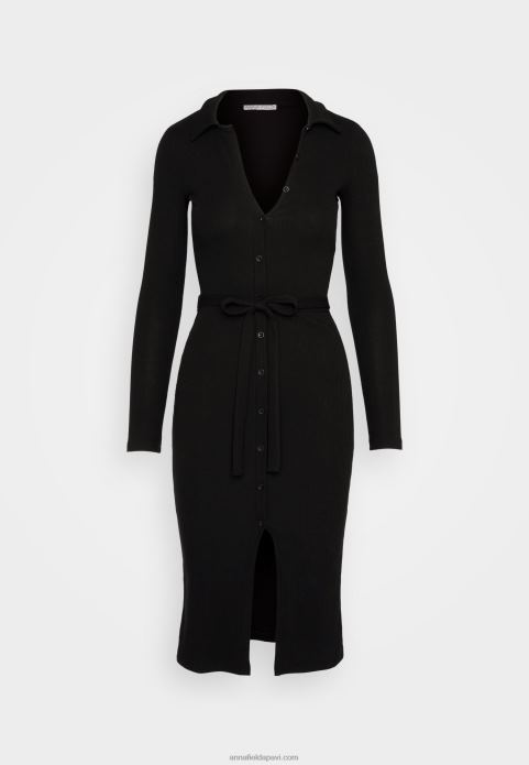 sievietes džersija kleita melna 2LHT183 Anna Field