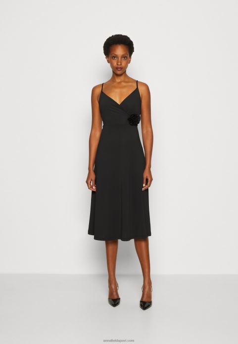 sievietes džersija kleita melna 2LHT43 Anna Field