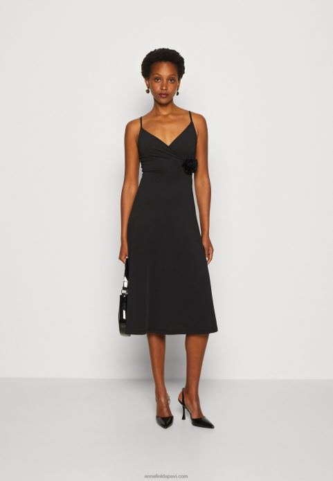 sievietes džersija kleita melna 2LHT43 Anna Field