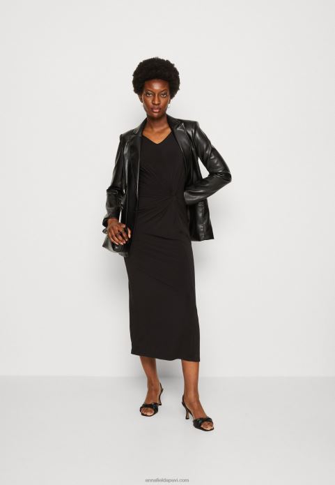 sievietes džersija kleita melna 2LHT48 Anna Field