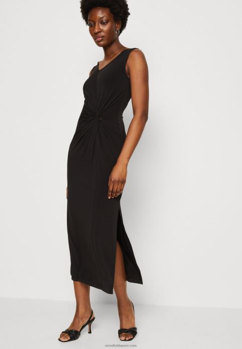 sievietes džersija kleita melna 2LHT48 Anna Field