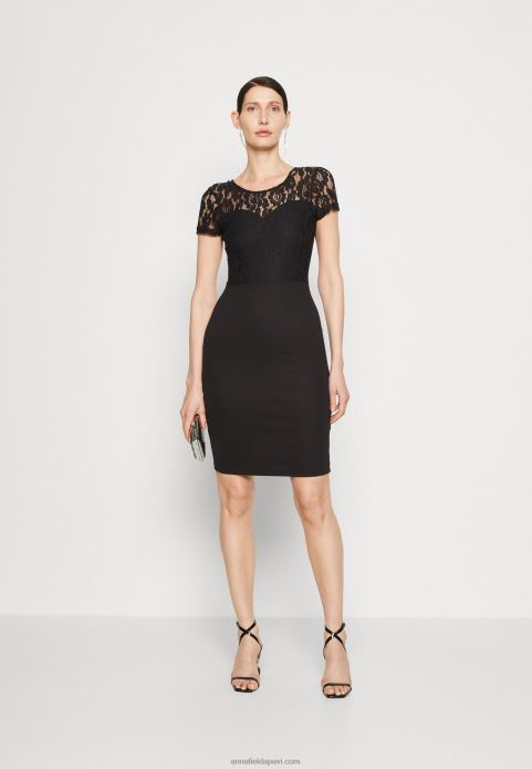 sievietes džersija kleita melna 2LHT58 Anna Field