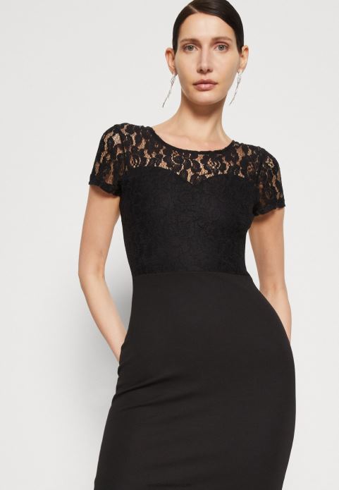 sievietes džersija kleita melna 2LHT58 Anna Field