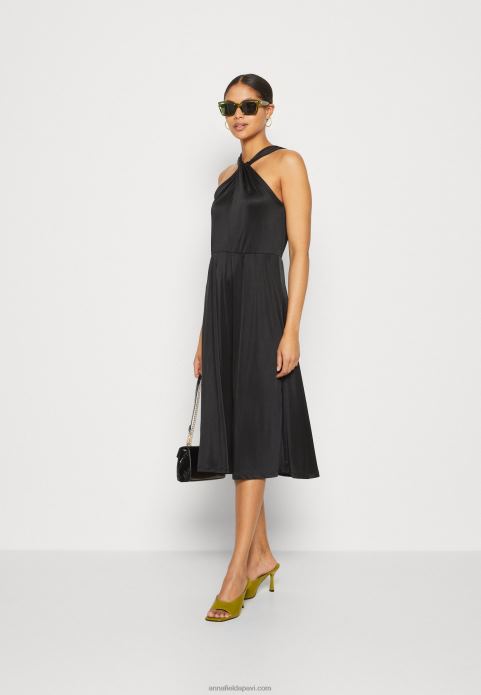 sievietes džersija kleita melna 2LHT59 Anna Field