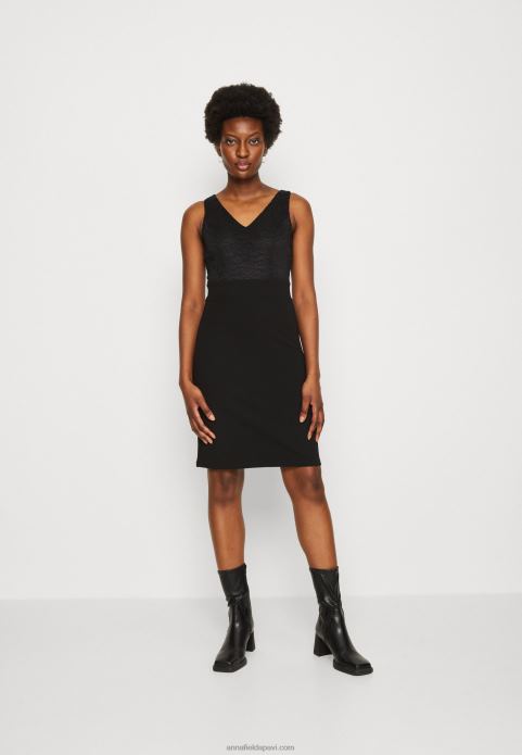 sievietes džersija kleita melna 2LHT63 Anna Field