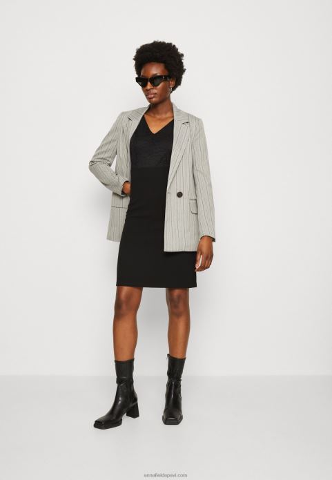 sievietes džersija kleita melna 2LHT63 Anna Field