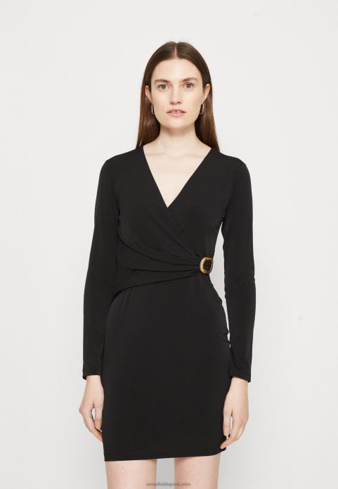 sievietes džersija kleita melna 2LHT66 Anna Field