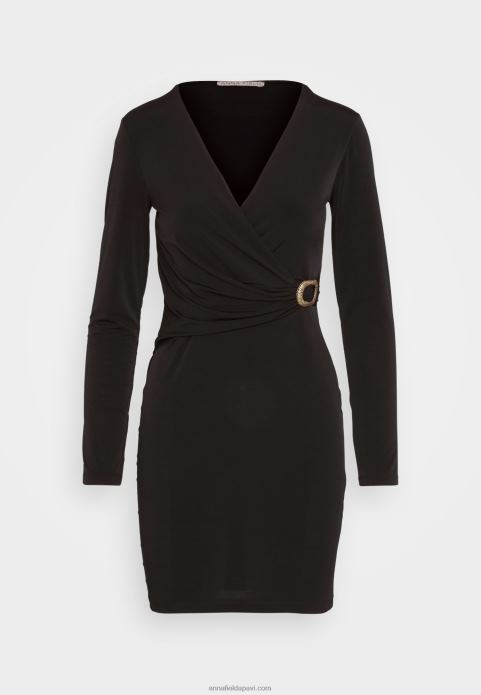 sievietes džersija kleita melna 2LHT66 Anna Field