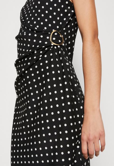 sievietes džersija kleita melna/balta 2LHT108 Anna Field