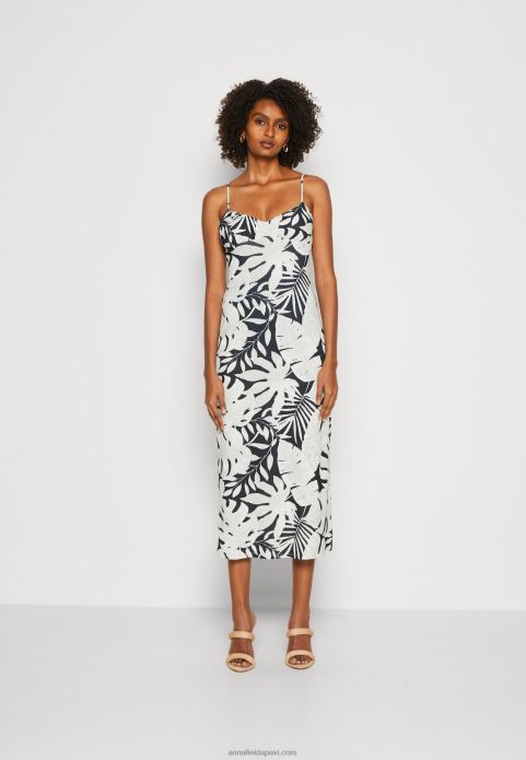 sievietes džersija kleita melna/balta 2LHT164 Anna Field