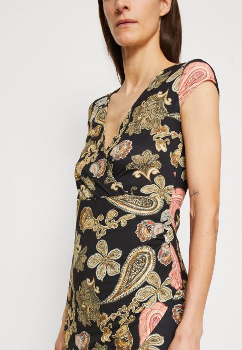 sievietes džersija kleita melna/vairāku krāsu 2LHT189 Anna Field