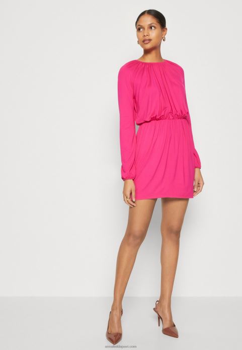 sievietes džersija kleita rozā 2LHT187 Anna Field