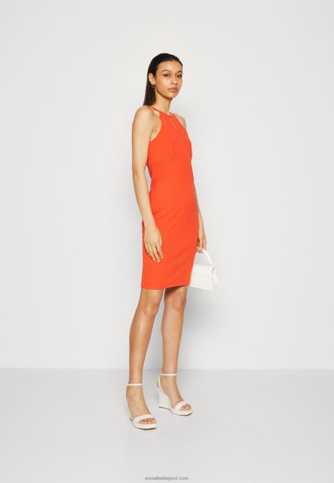 sievietes džersija kleita sarkana 2LHT152 Anna Field