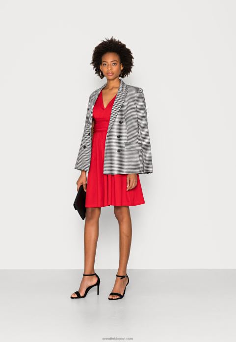 sievietes džersija kleita sarkana 2LHT172 Anna Field