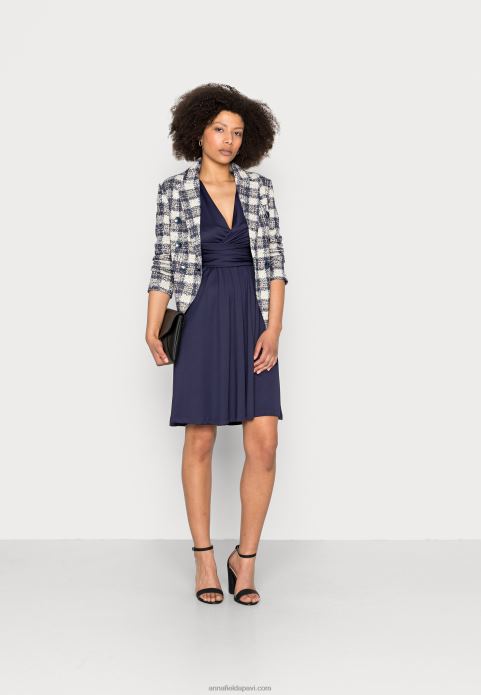 sievietes džersija kleita tumši zila 2LHT154 Anna Field