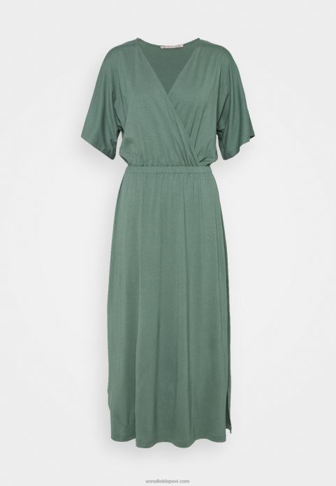 sievietes džersija kleita zaļa 2LHT121 Anna Field