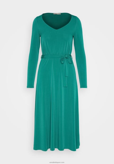 sievietes džersija kleita zaļa 2LHT180 Anna Field