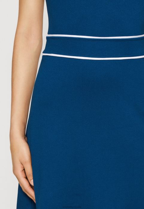 sievietes džersija kleita zila/balta 2LHT124 Anna Field